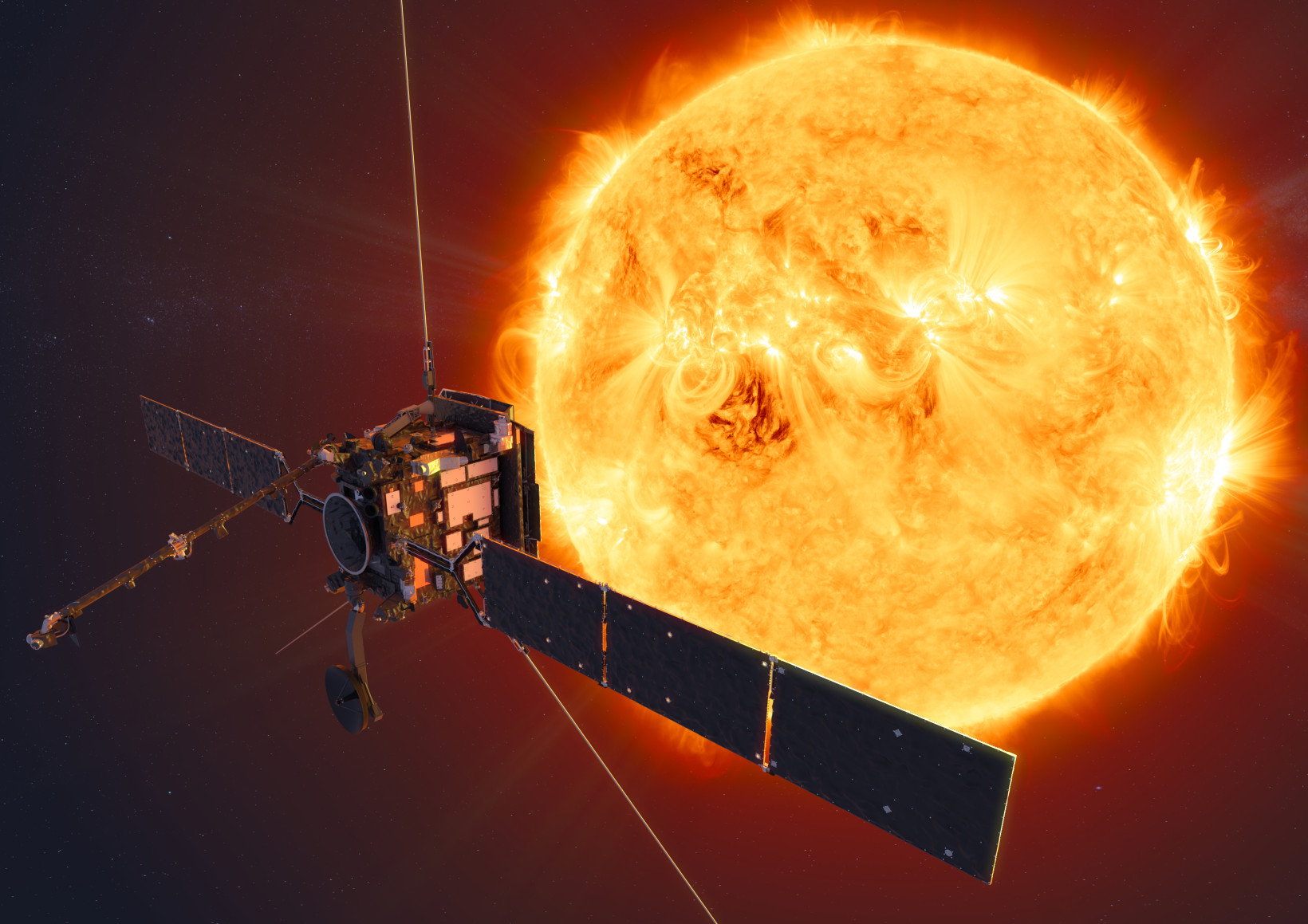 The Solar Orbiter approaching the Sun